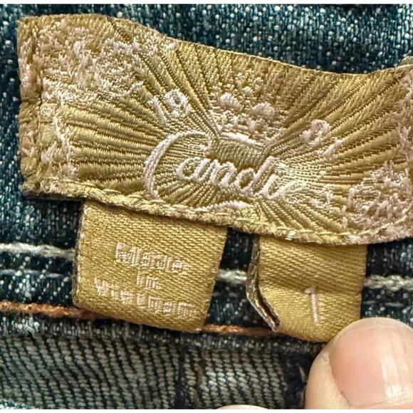 Y2K Candie’s Low Rise Bootcut Jeans Faded Wash Stretch Denim Size 7 - Picture 5 of 8